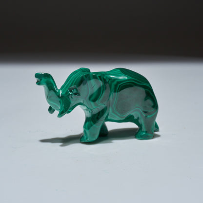 0.22 LB Carved Malachite Elephant