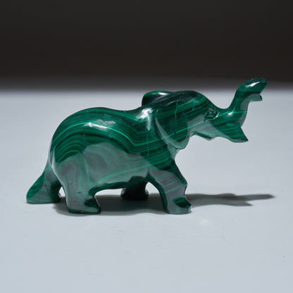 0.29 LB Carved Malachite Elephant