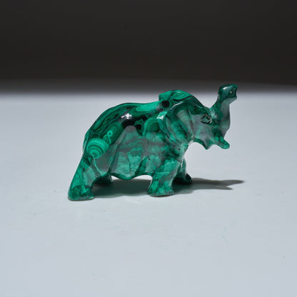 0.23 LB Carved Malachite Elephant