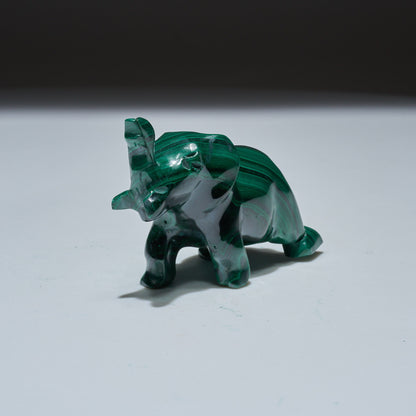 0.23 LB Carved Malachite Elephant