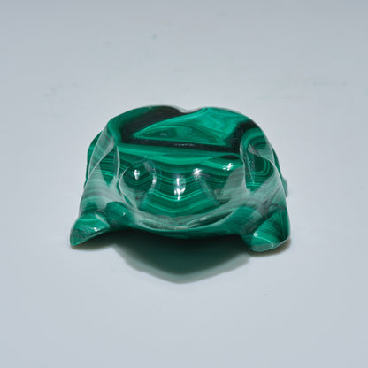 0.18 LB Carved Malachite Frog