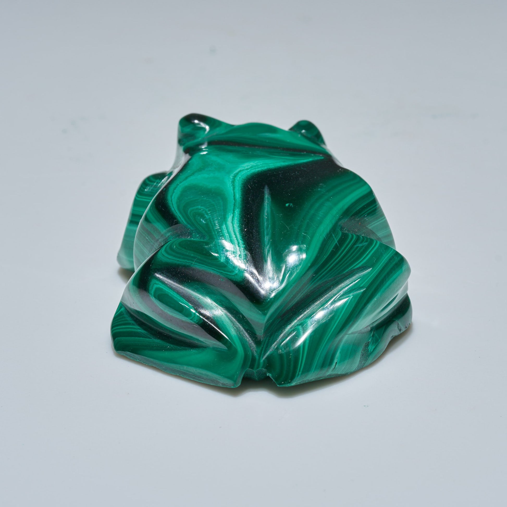 0.18 LB Carved Malachite Frog