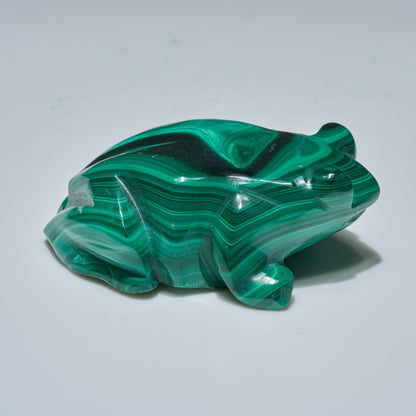 0.18 LB Carved Malachite Frog