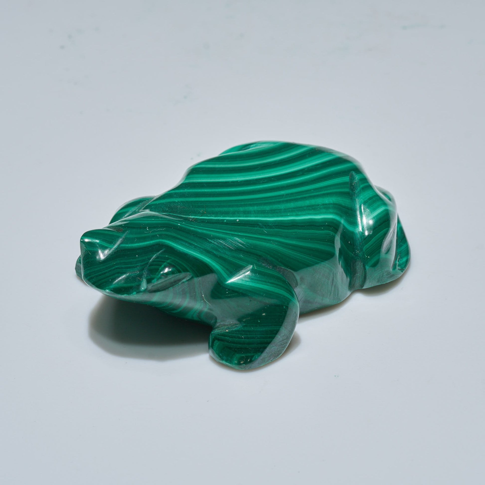 0.15 LB Carved Malachite Frog