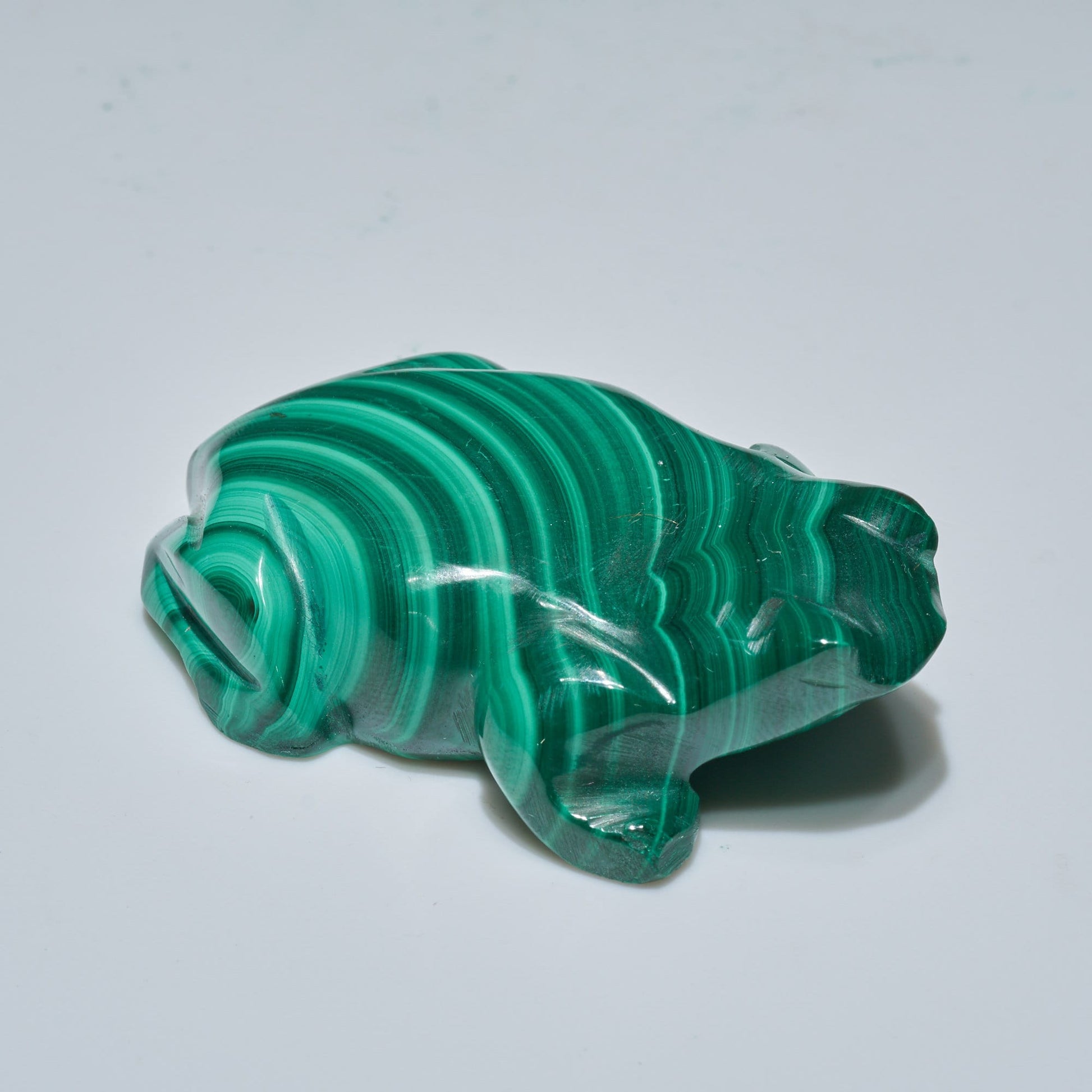 0.15 LB Carved Malachite Frog