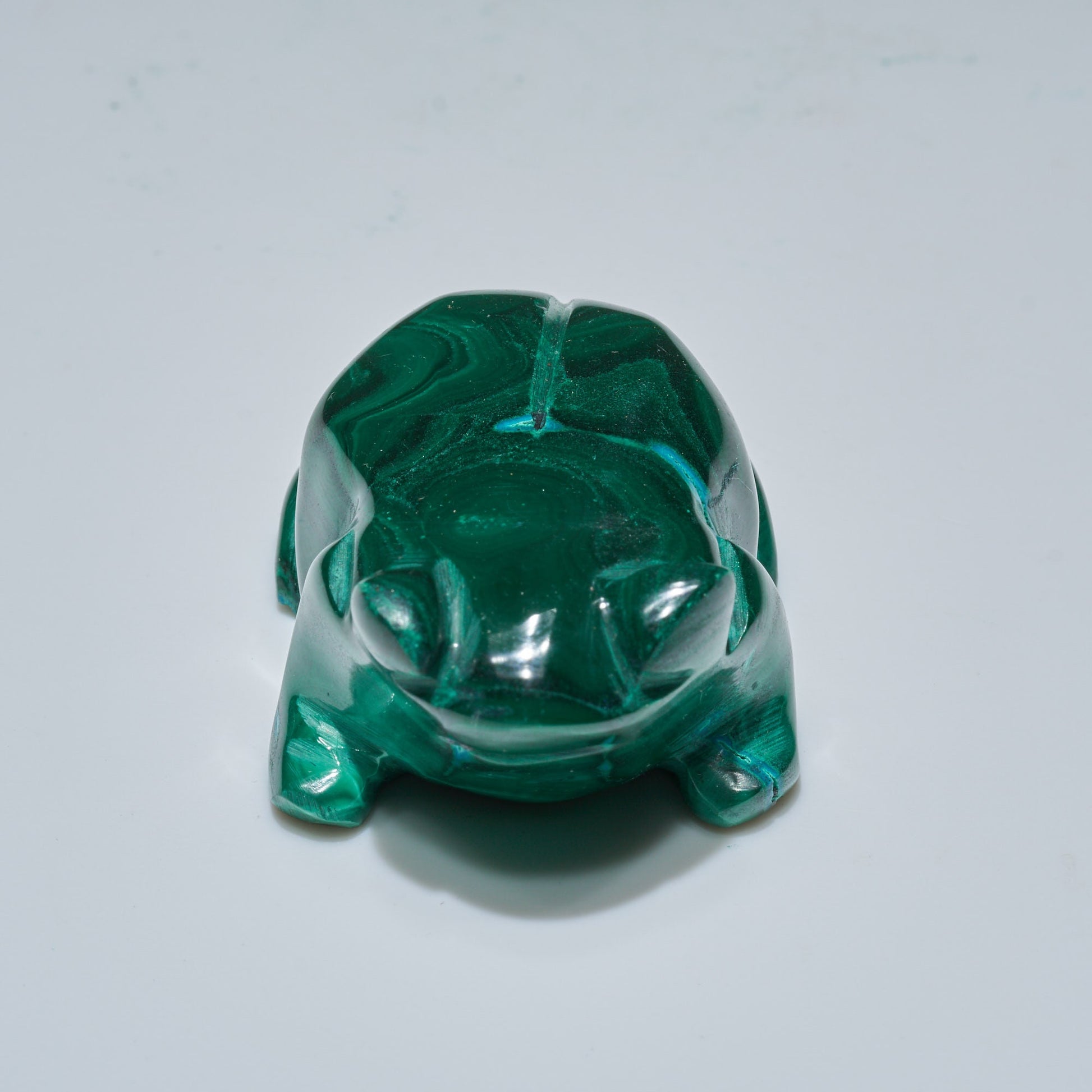 0.17 LB Carved Malachite Frog