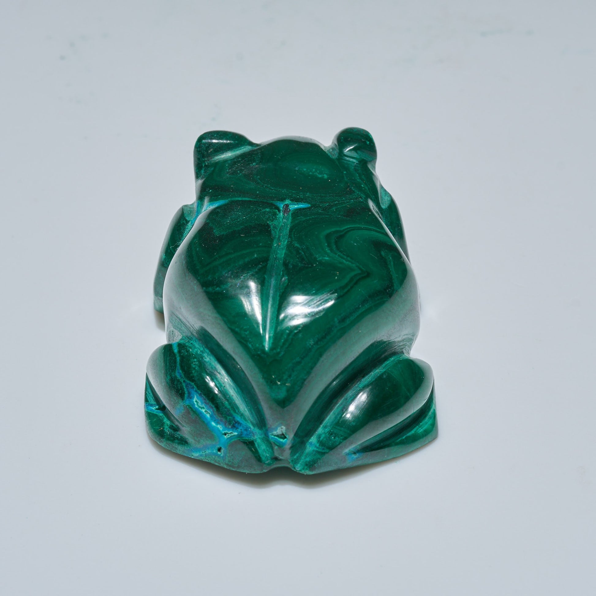 0.17 LB Carved Malachite Frog