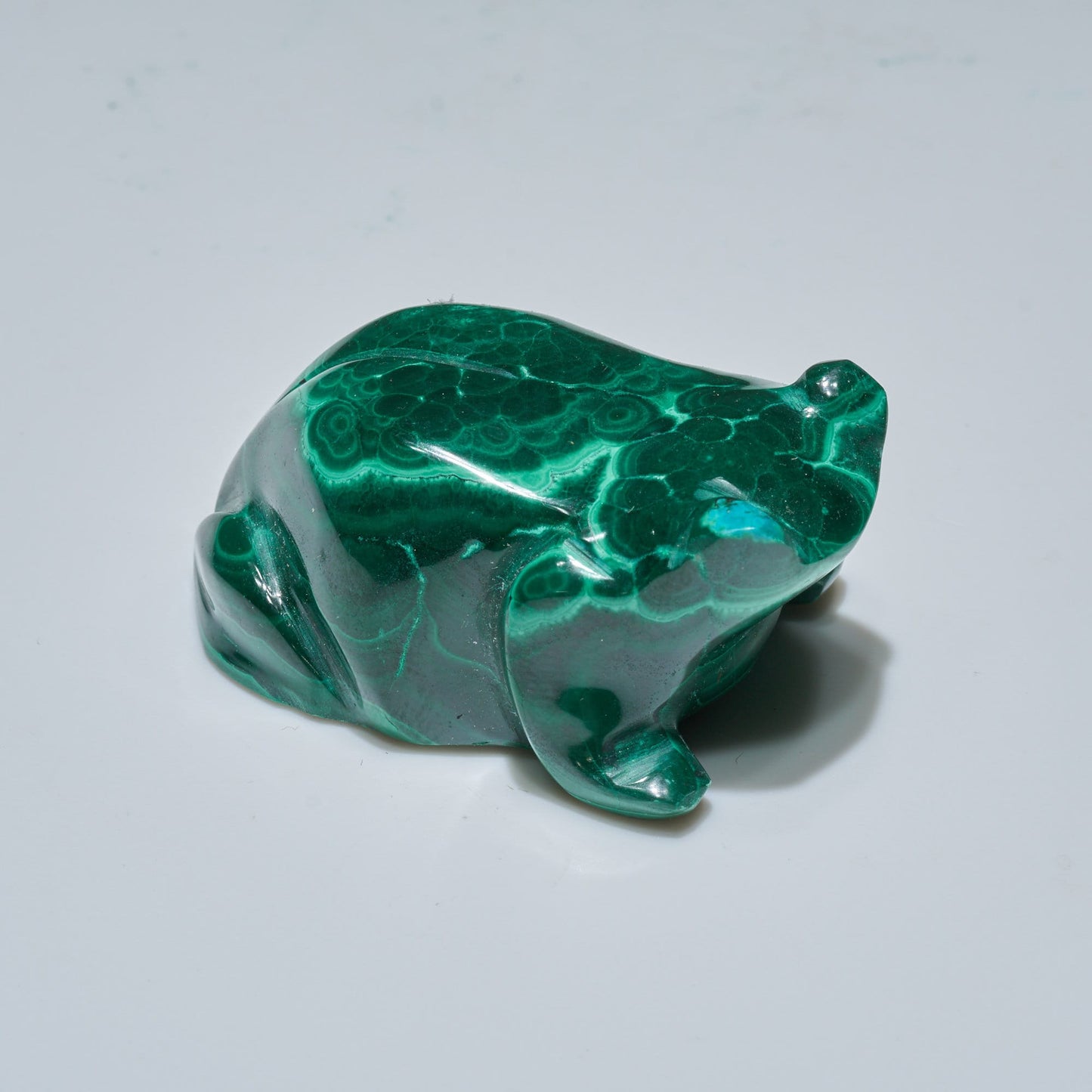 0.15 LB Carved Malachite Frog