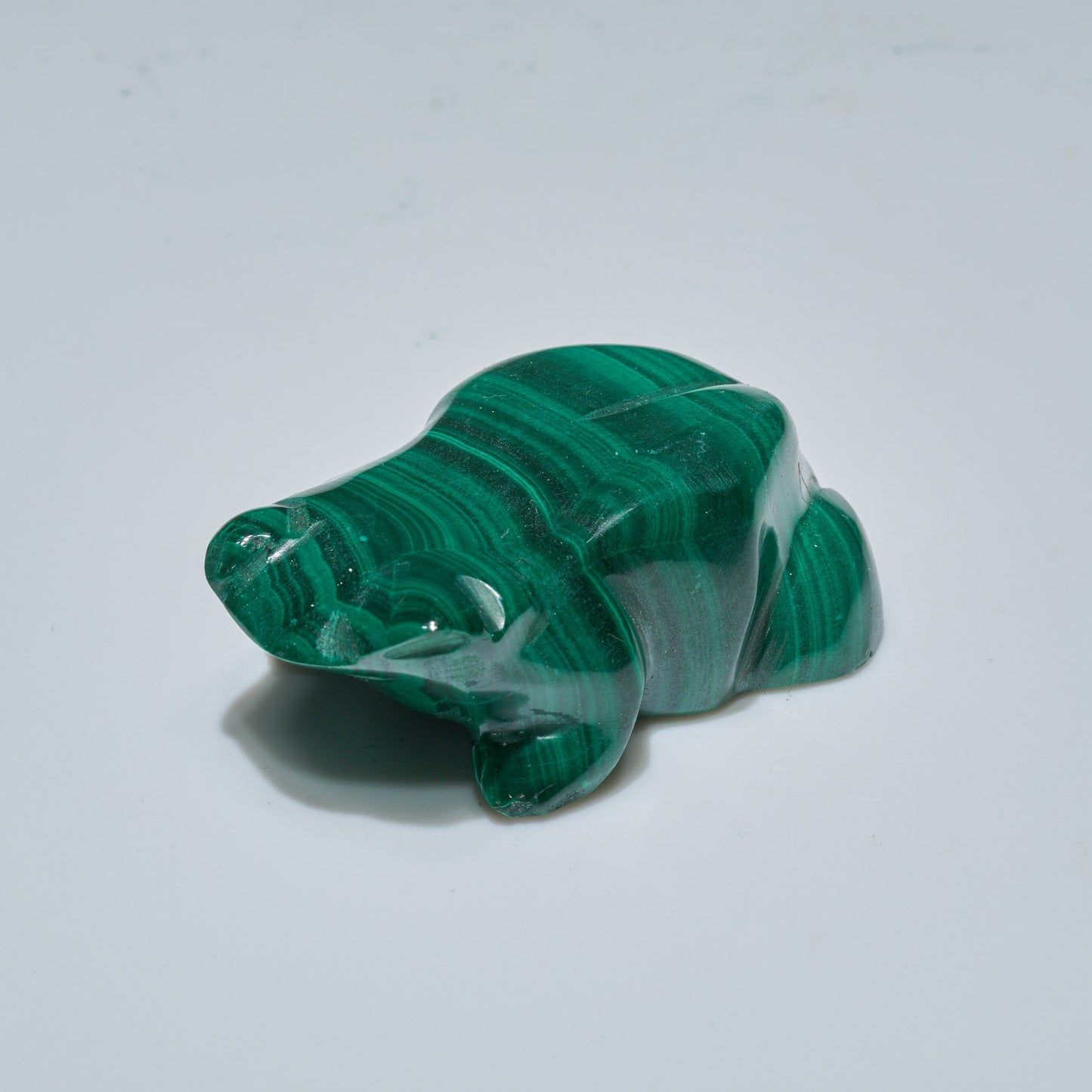 0.12 LB Carved Malachite Frog