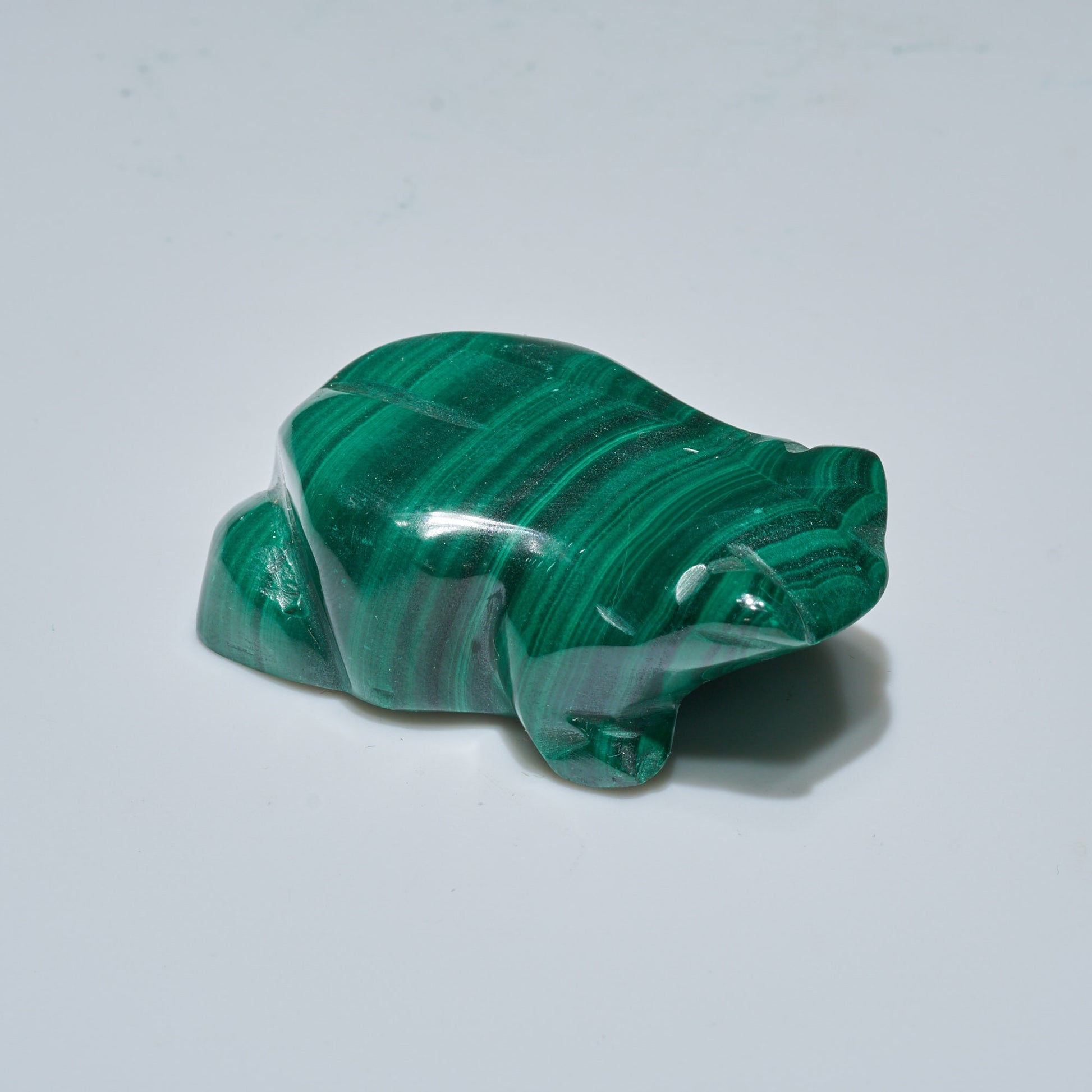 0.12 LB Carved Malachite Frog