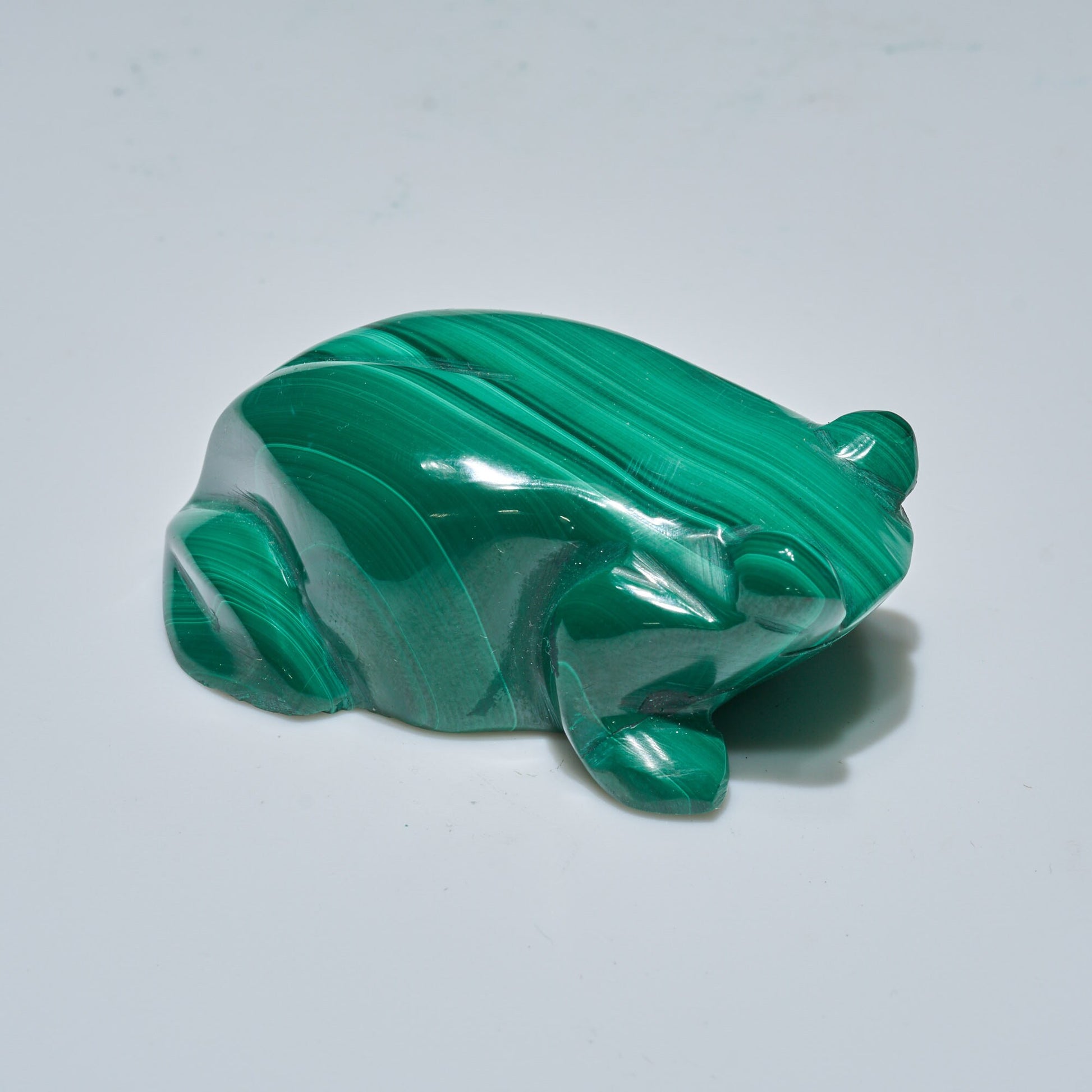 0.15 LB Carved Malachite Frog