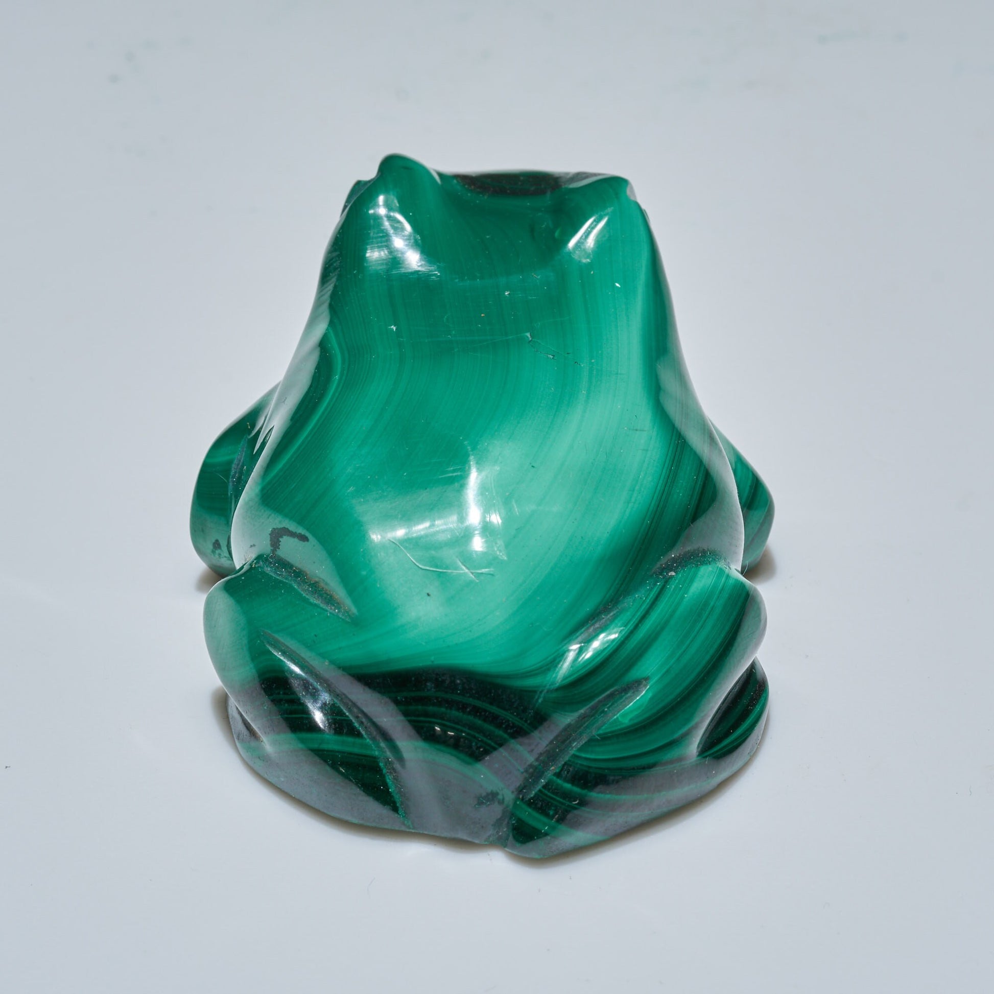 0.22 LB Carved Malachite Frog