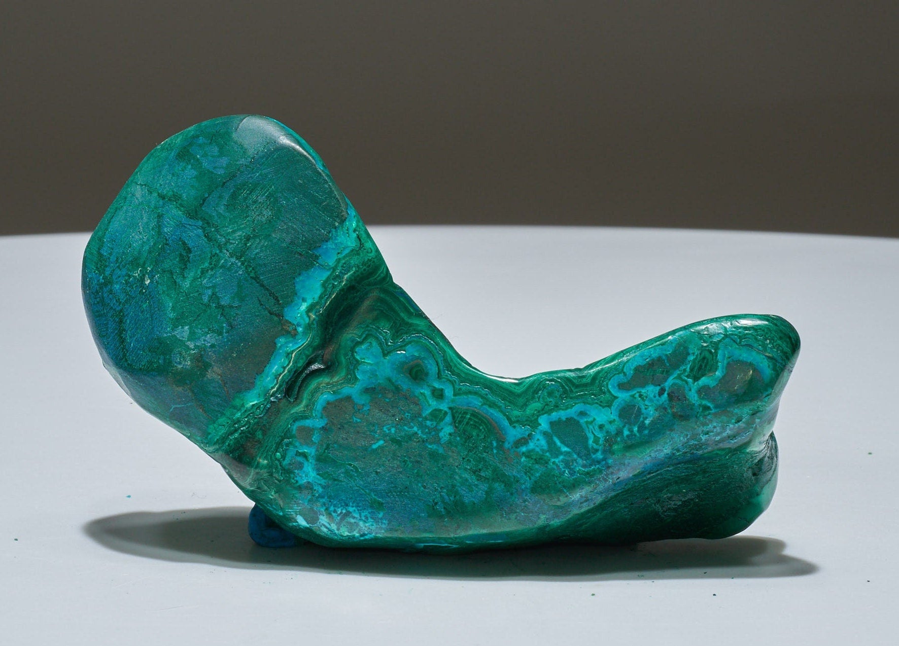 0.36 LB Polished Malachite & Chrysocolla Freeform