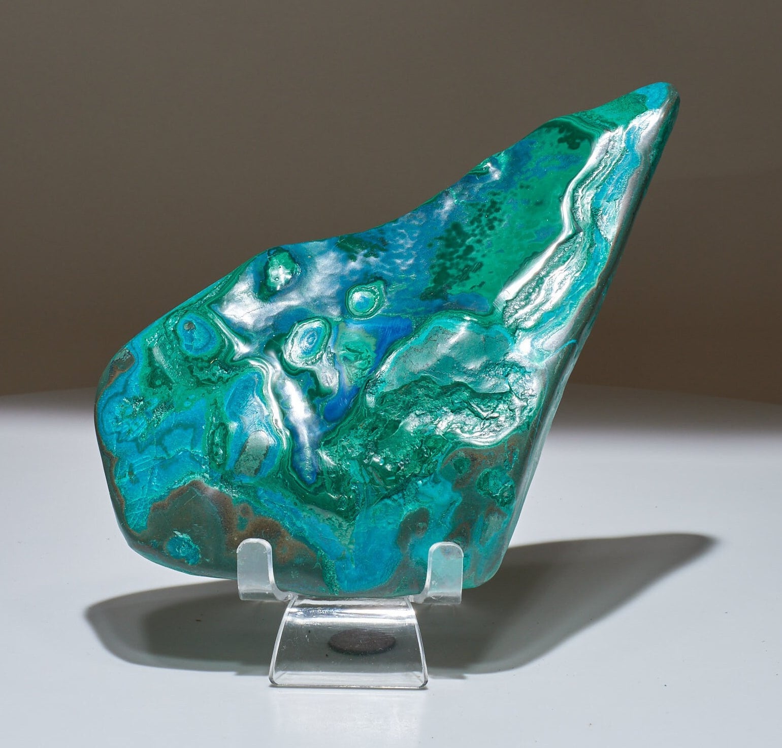 1.35 LB Polished Malachite & Chrysocolla Freeform