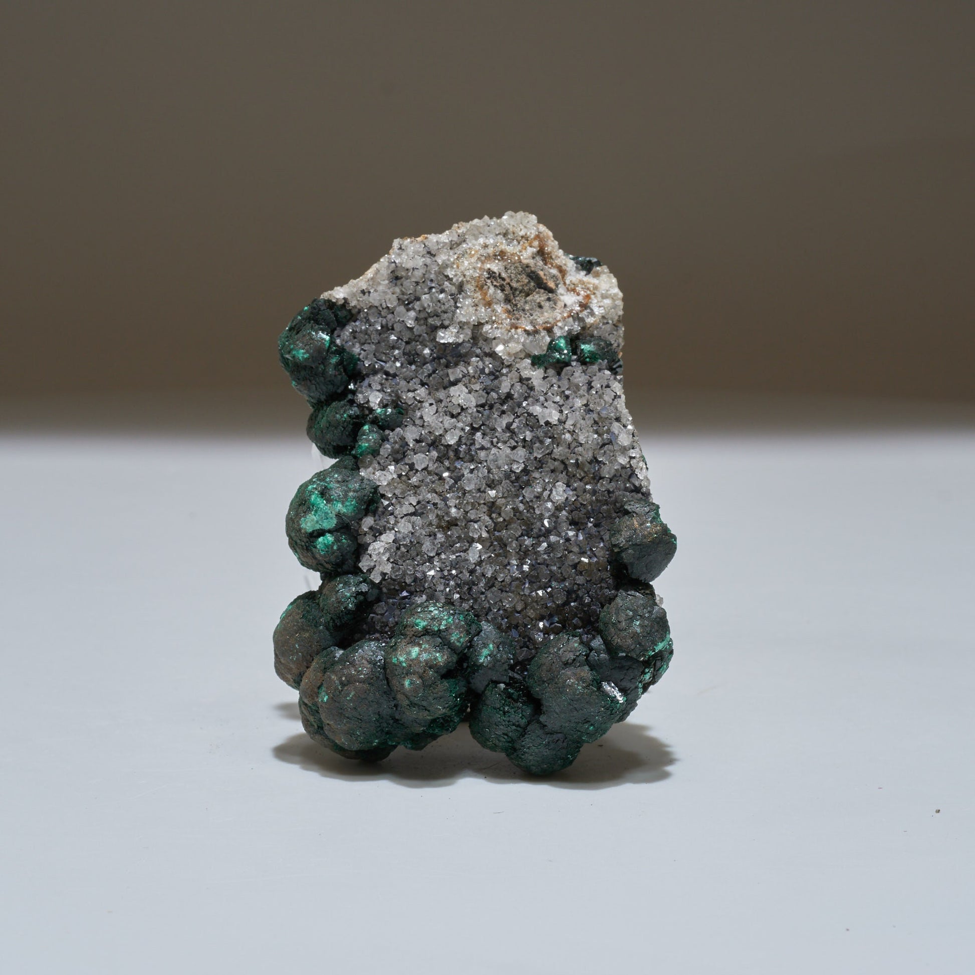 0.31 LB Botryoidal Malachite & Quartz Crystallized Specimen