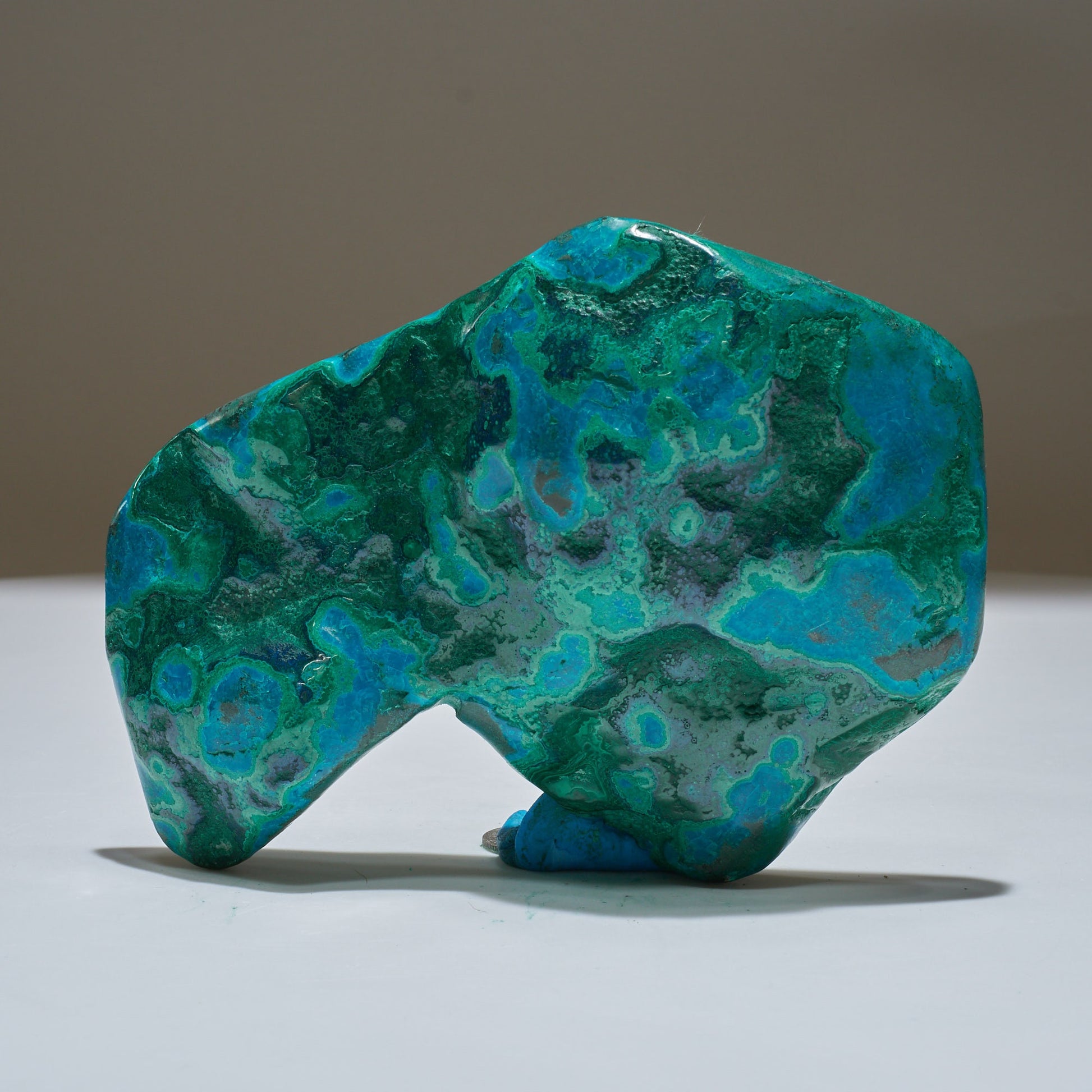 0.77 LB Polished Malachite & Chrysocolla Freeform