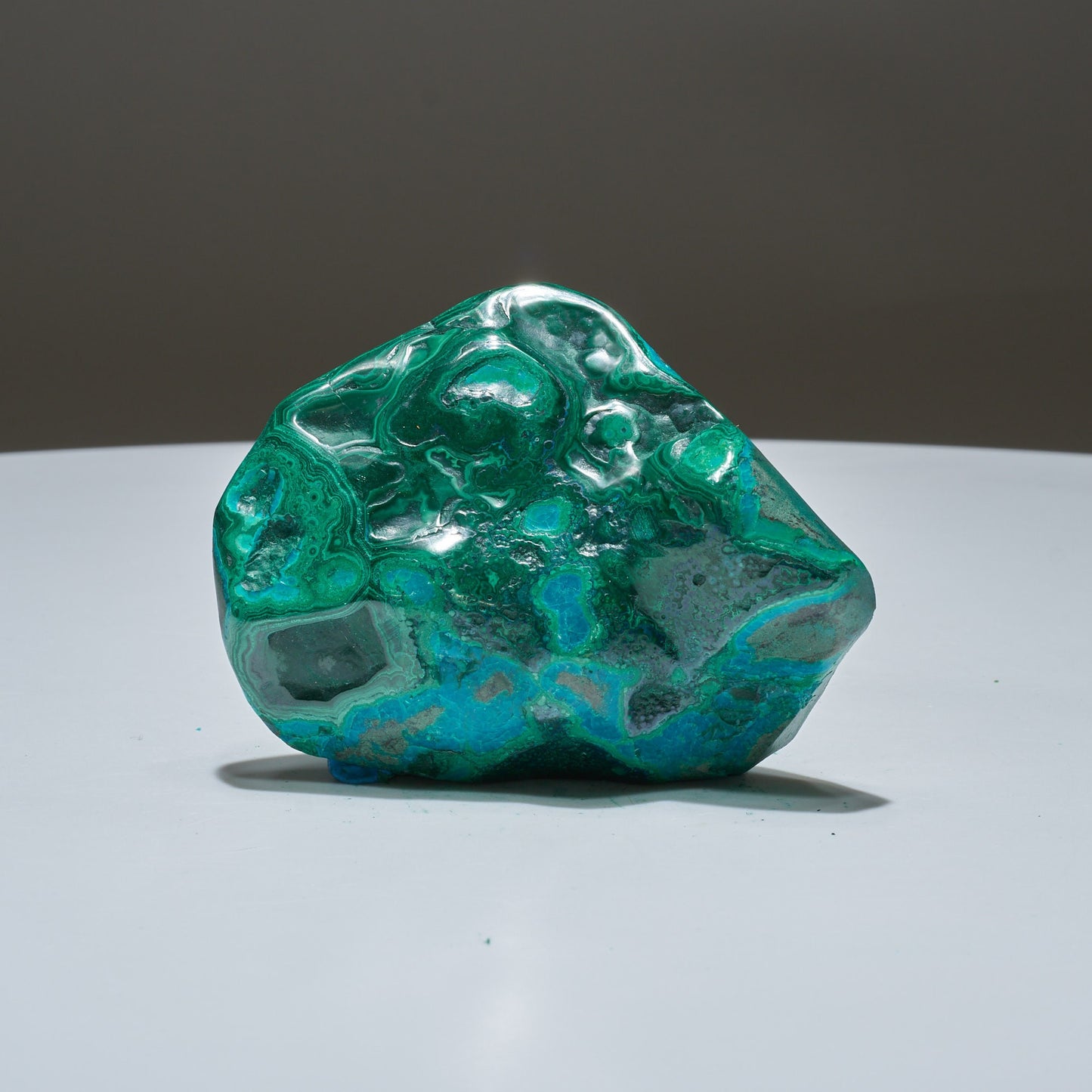 0.37 LB Polished Malachite & Chrysocolla Freeform