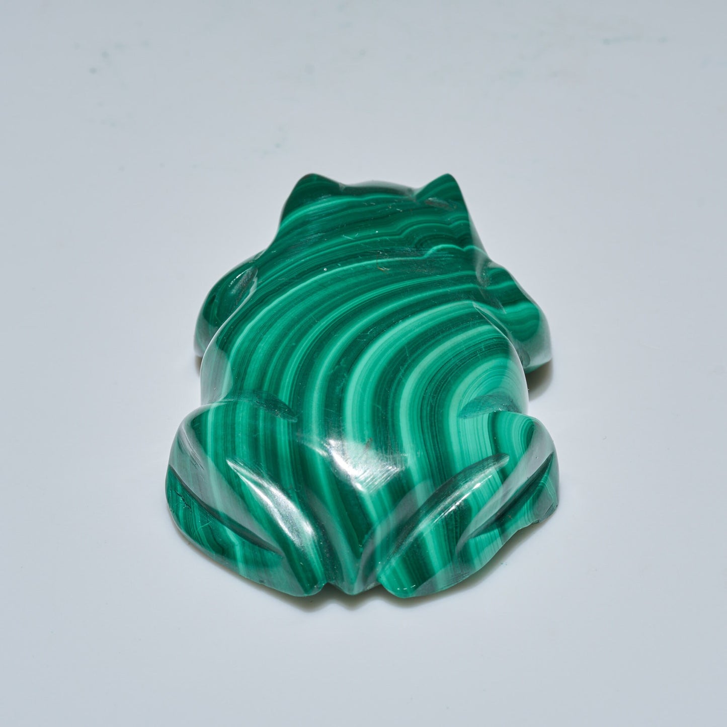 0.15 LB Carved Malachite Frog