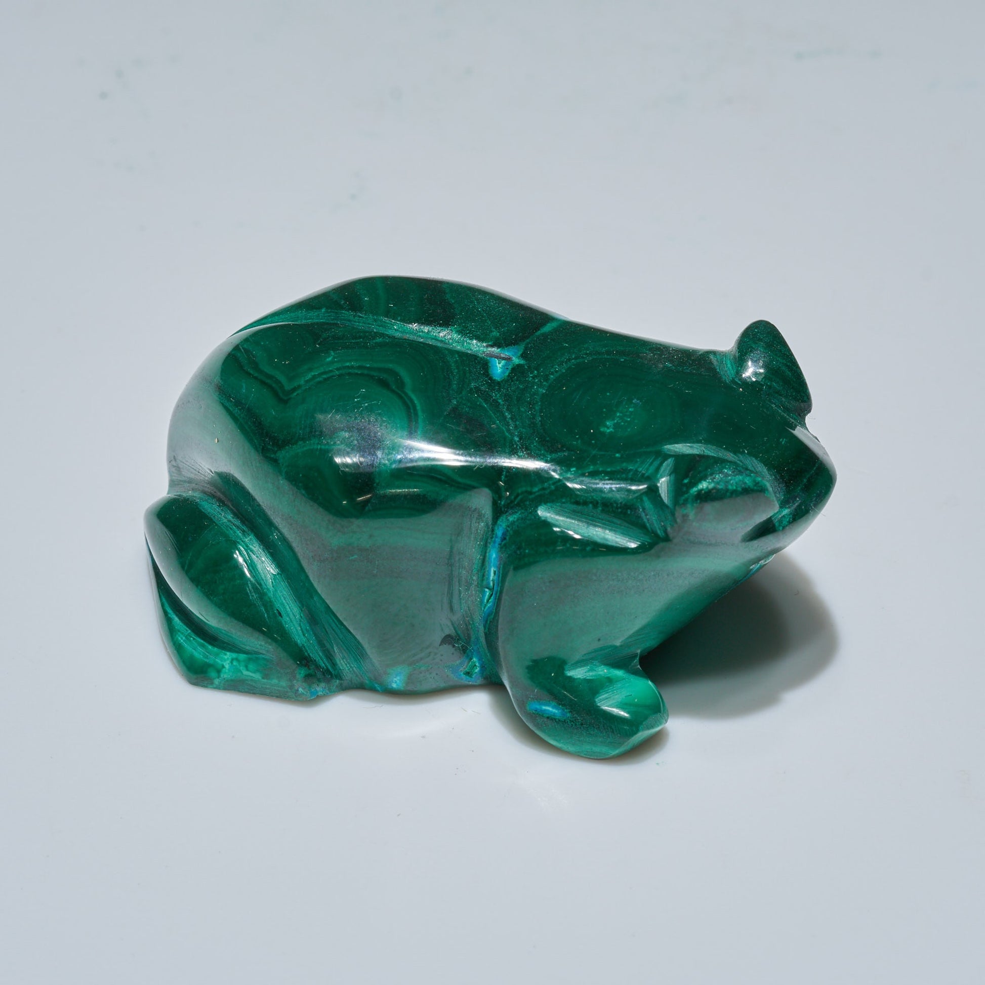 0.17 LB Carved Malachite Frog