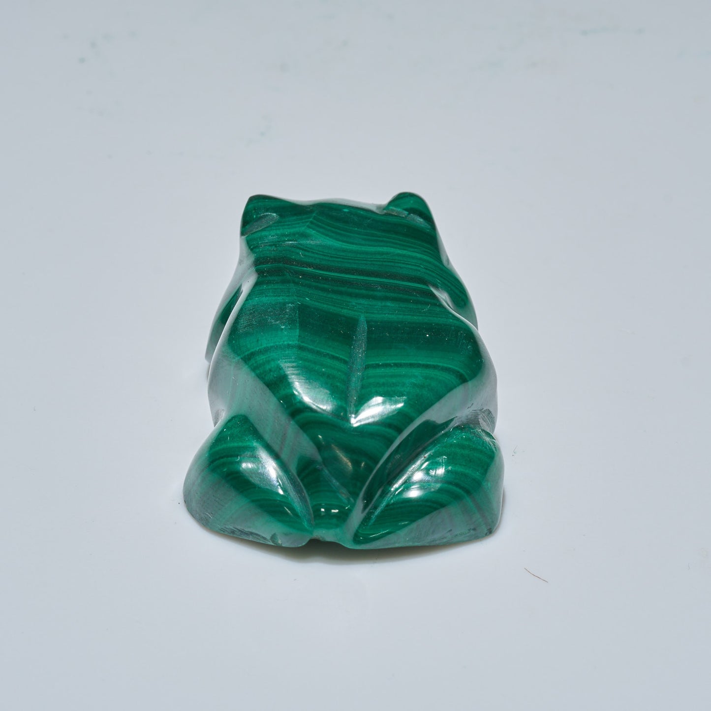 0.12 LB Carved Malachite Frog