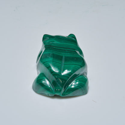 0.12 LB Carved Malachite Frog