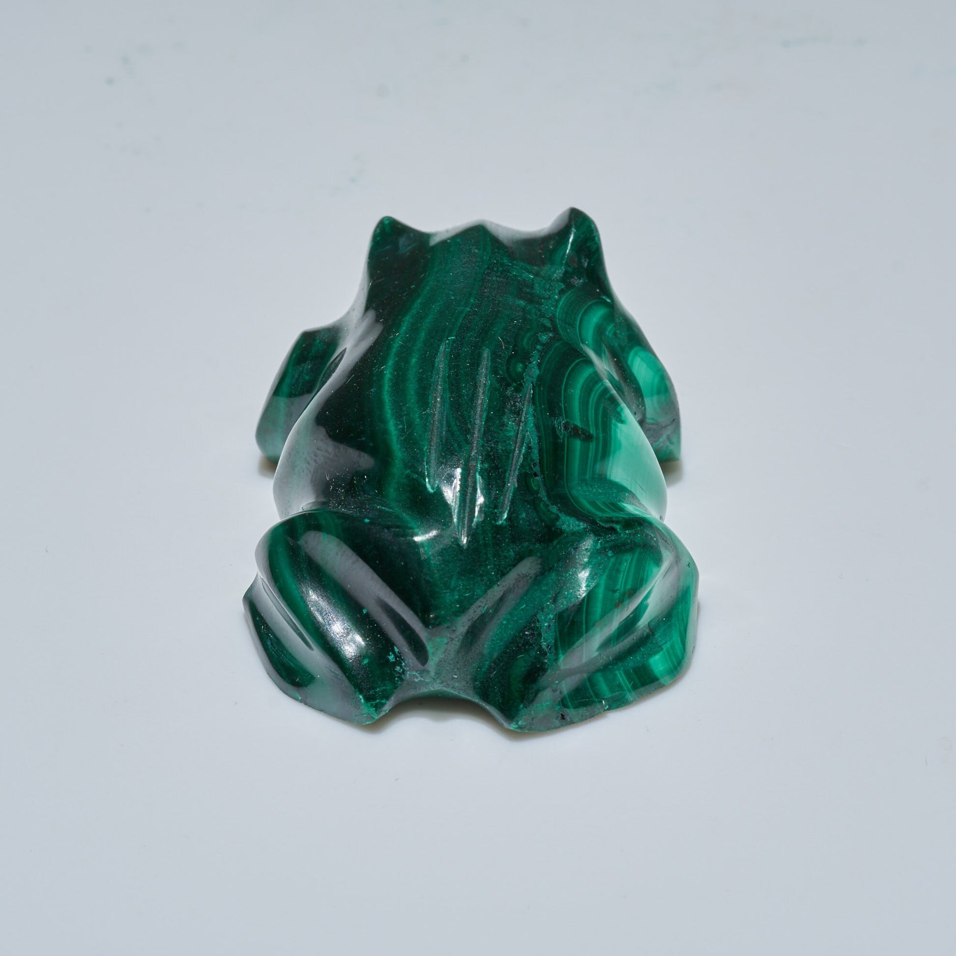 0.13 LB Carved Malachite Frog