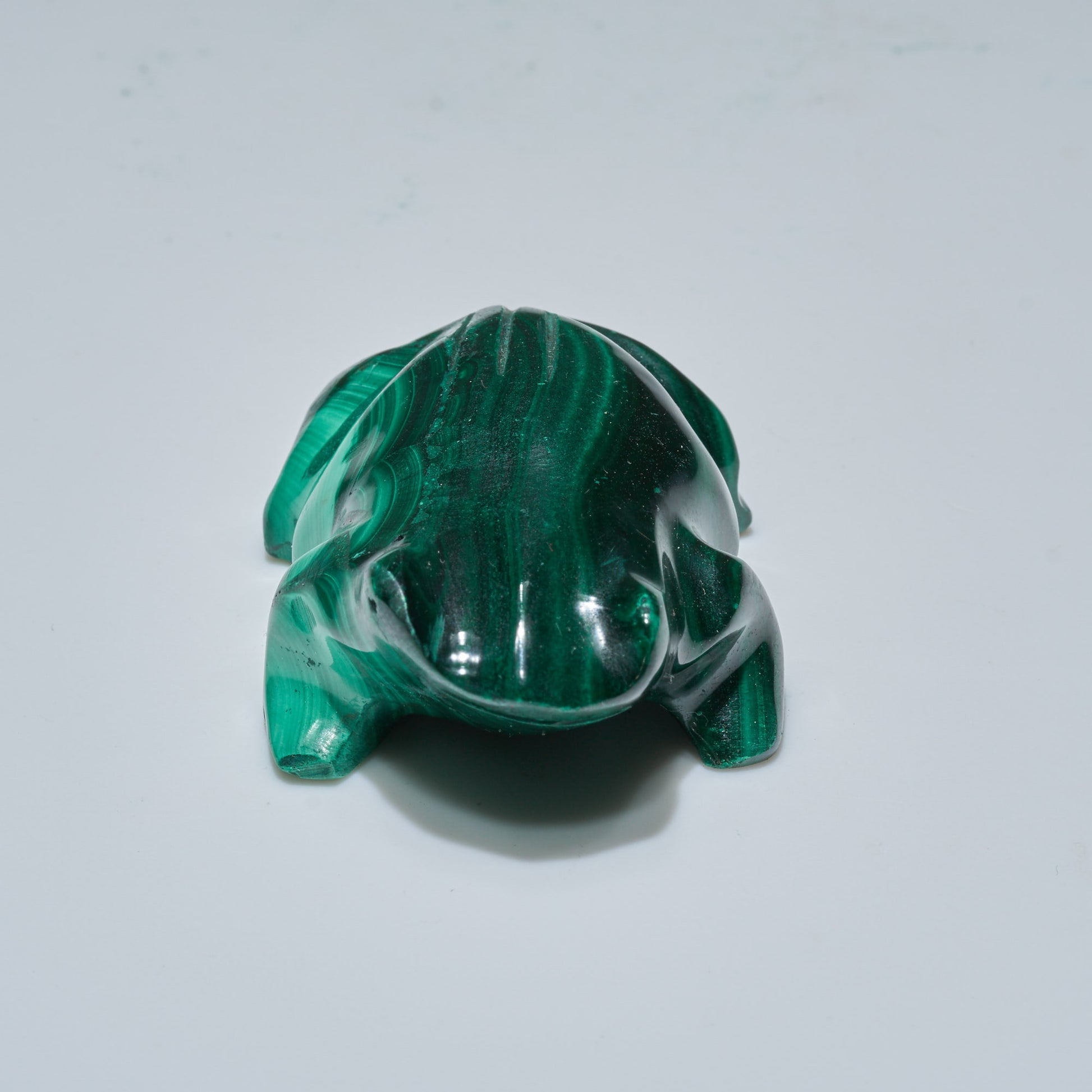 0.13 LB Carved Malachite Frog