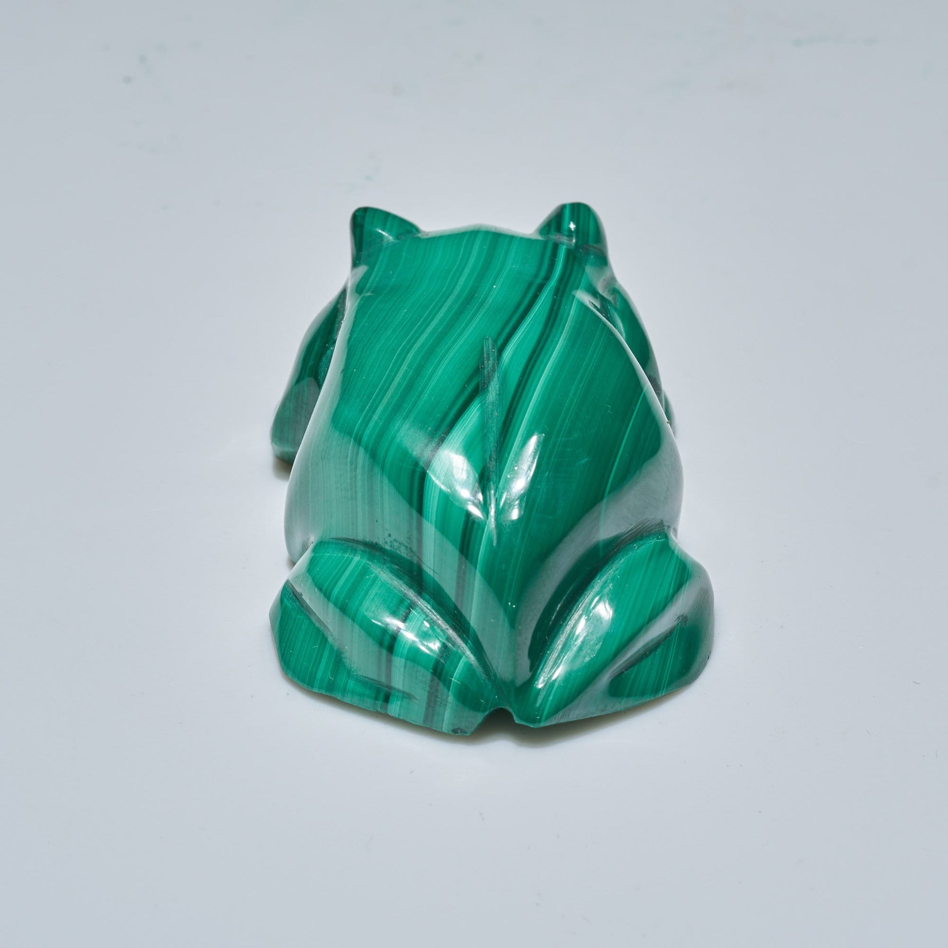 0.15 LB Carved Malachite Frog