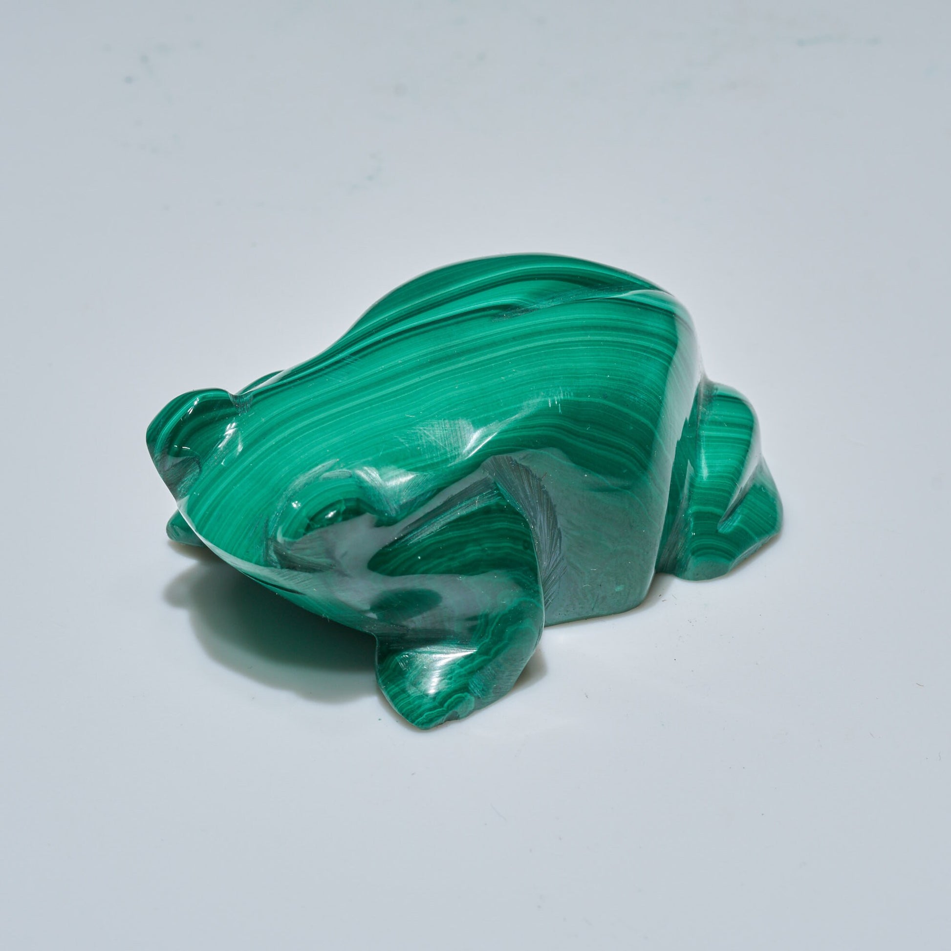 0.15 LB Carved Malachite Frog