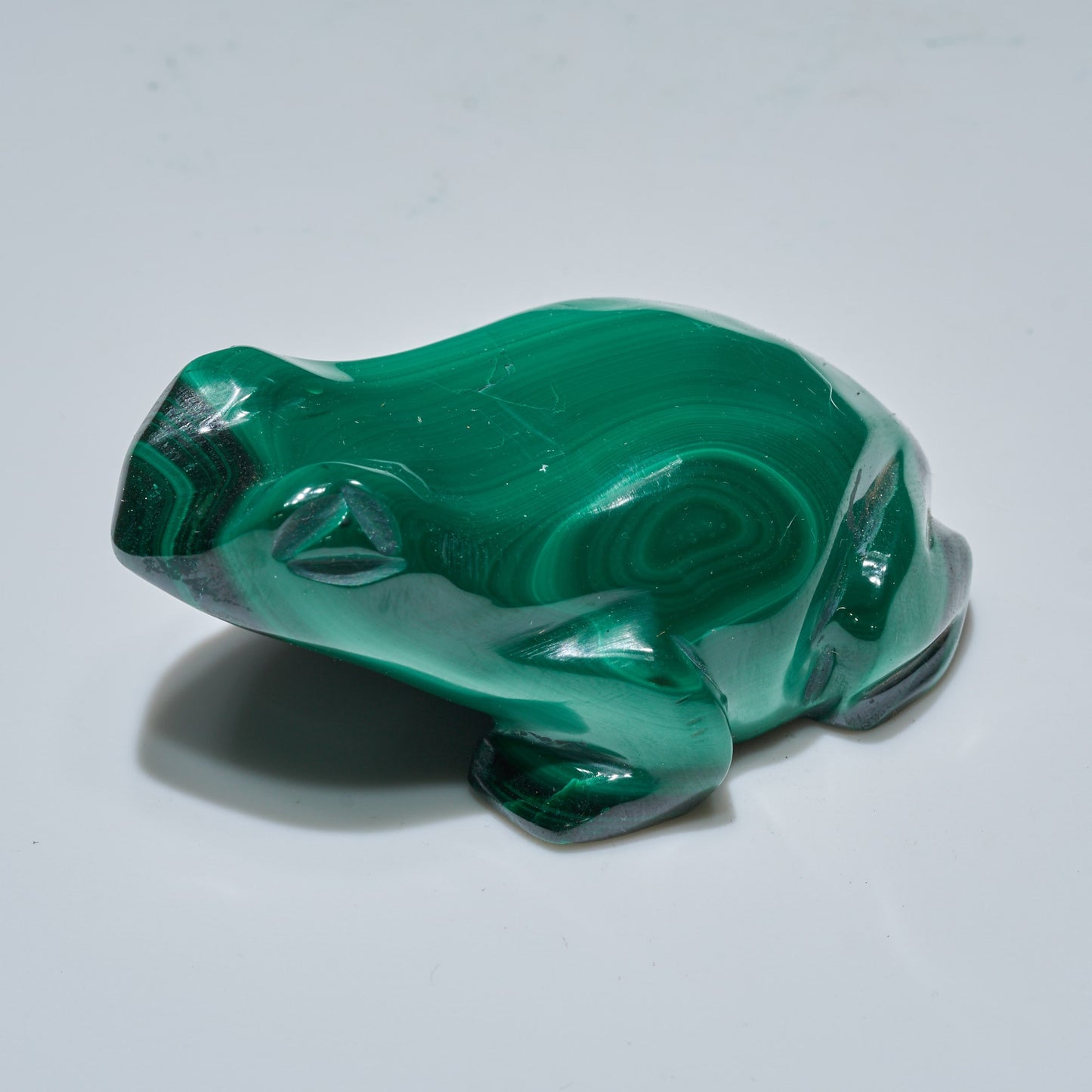 0.22 LB Carved Malachite Frog