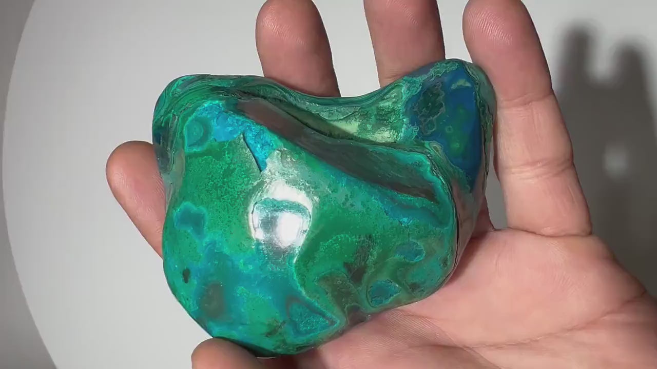 0.47 LB Polished Malachite & Chrysocolla Freeform