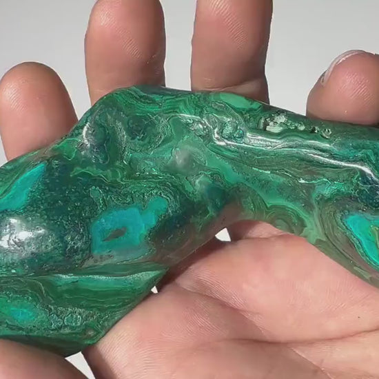 0.36 LB Polished Malachite & Chrysocolla Freeform