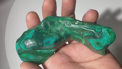 0.36 LB Polished Malachite & Chrysocolla Freeform