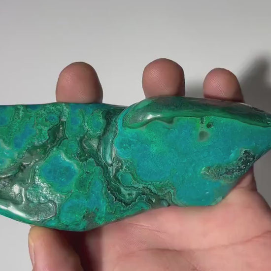 0.55 LB Polished Malachite & Chrysocolla Freeform