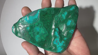 0.54 LB Polished Malachite & Chrysocolla Freeform