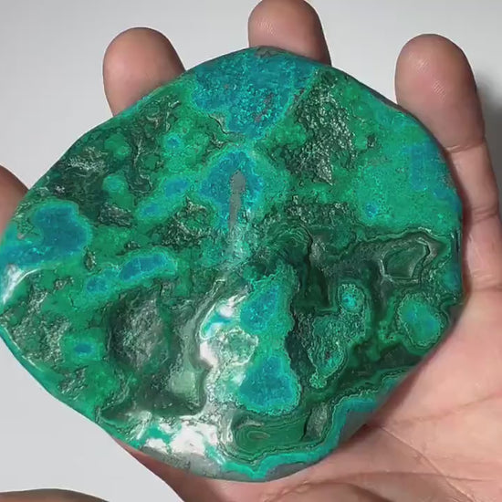 0.41 LB Polished Malachite & Chrysocolla Freeform