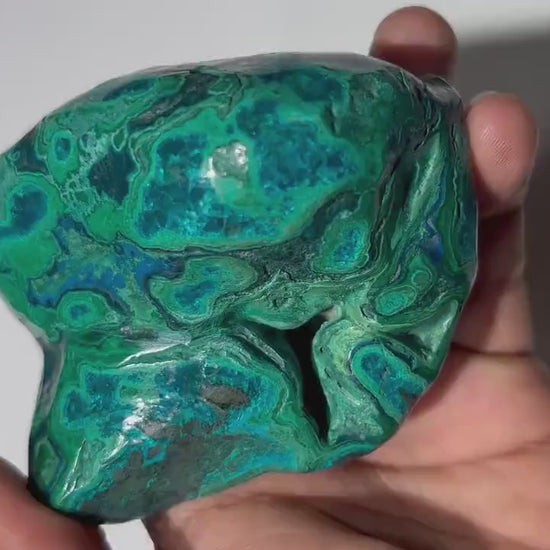 0.86 LB Polished Malachite & Chrysocolla Freeform