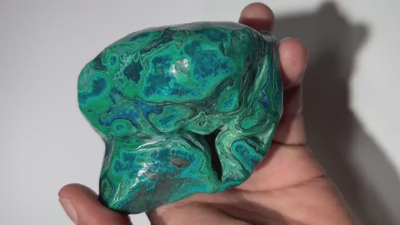 0.86 LB Polished Malachite & Chrysocolla Freeform