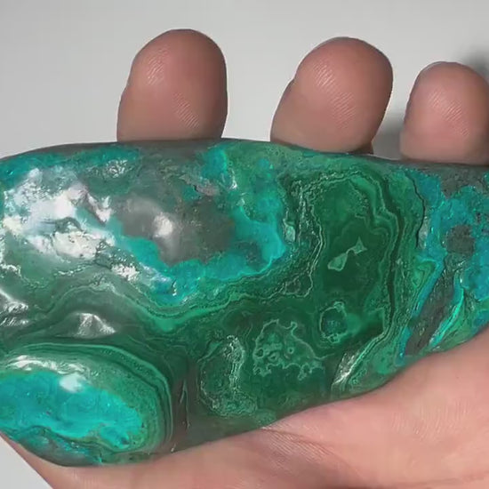 0.3 LB Polished Malachite & Chrysocolla Freeform