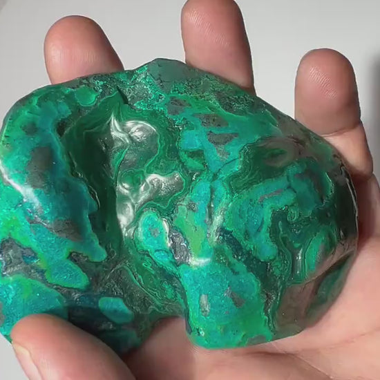 0.41 LB Polished Malachite & Chrysocolla Freeform