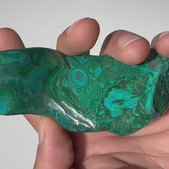 0.42 LB Polished Malachite & Chrysocolla Freeform