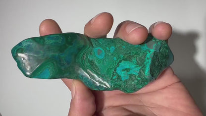 0.42 LB Polished Malachite & Chrysocolla Freeform