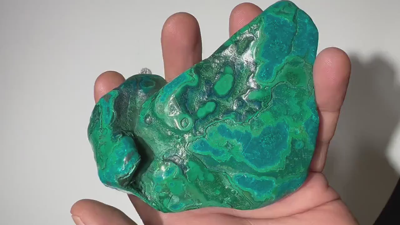 0.56 LB Polished Malachite & Chrysocolla Freeform