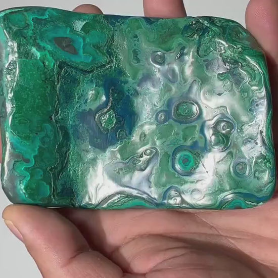 0.58 LB Polished Malachite & Chrysocolla Freeform