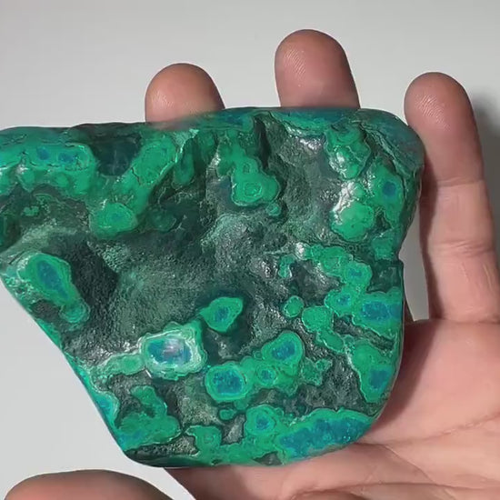 0.42 LB Polished Malachite & Chrysocolla Freeform