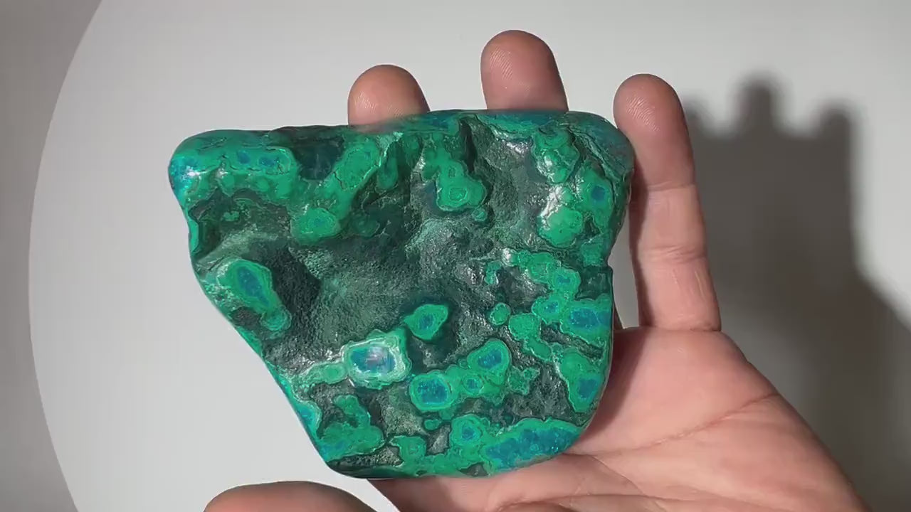 0.42 LB Polished Malachite & Chrysocolla Freeform