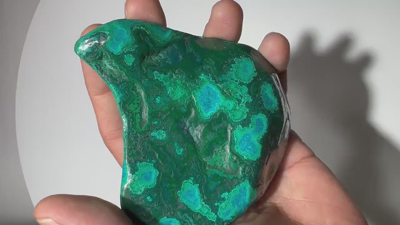 0.5 LB Polished Malachite & Chrysocolla Freeform