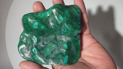 0.65 LB Polished Malachite & Chrysocolla Freeform