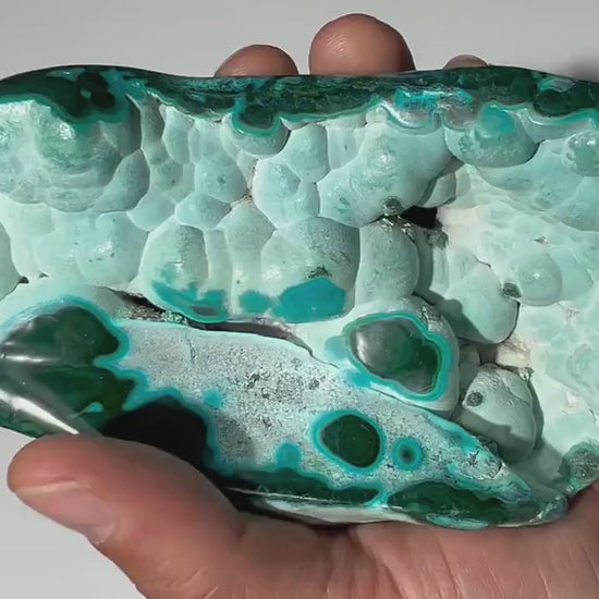 1.67 LB Polished Malachite & Chrysocolla Freeform