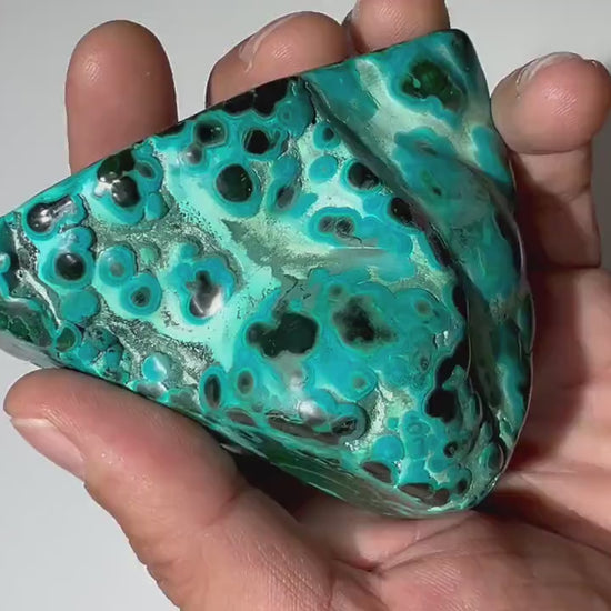 0.89 LB Polished Malachite & Chrysocolla Freeform